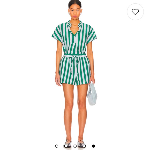 NWT Sundry set (2 piece) CANDY STRIPED POPOVER TOP & EASY Short Set xs - Picture 6 of 13